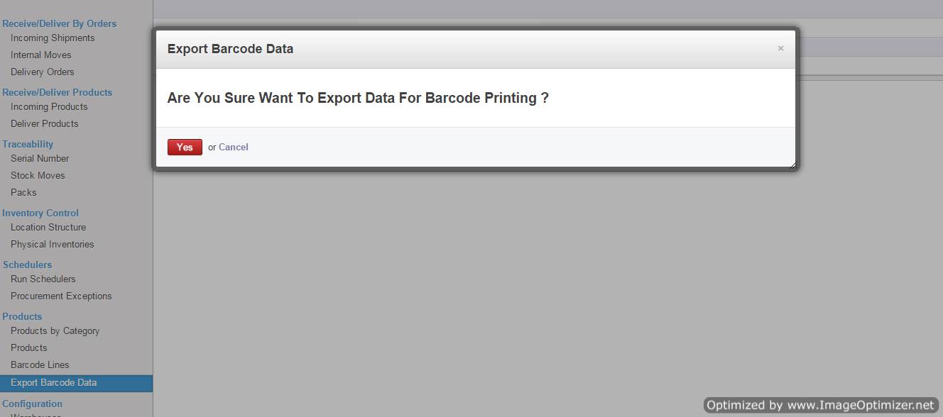 Excel Export for Barcodes