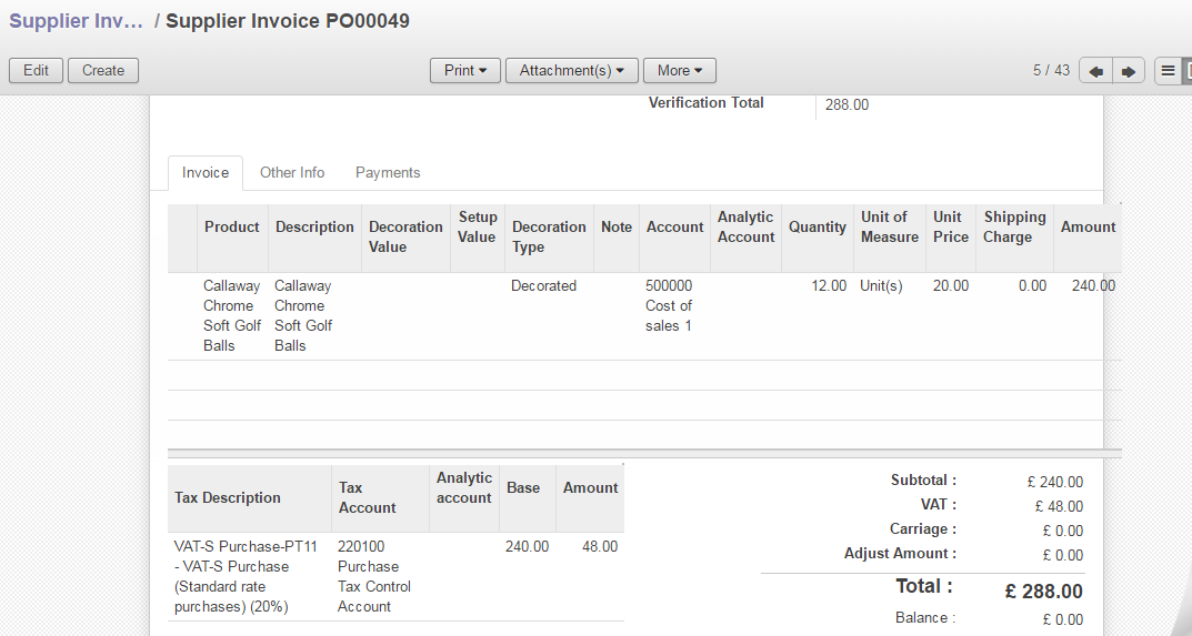 Customised Invoice in odoo