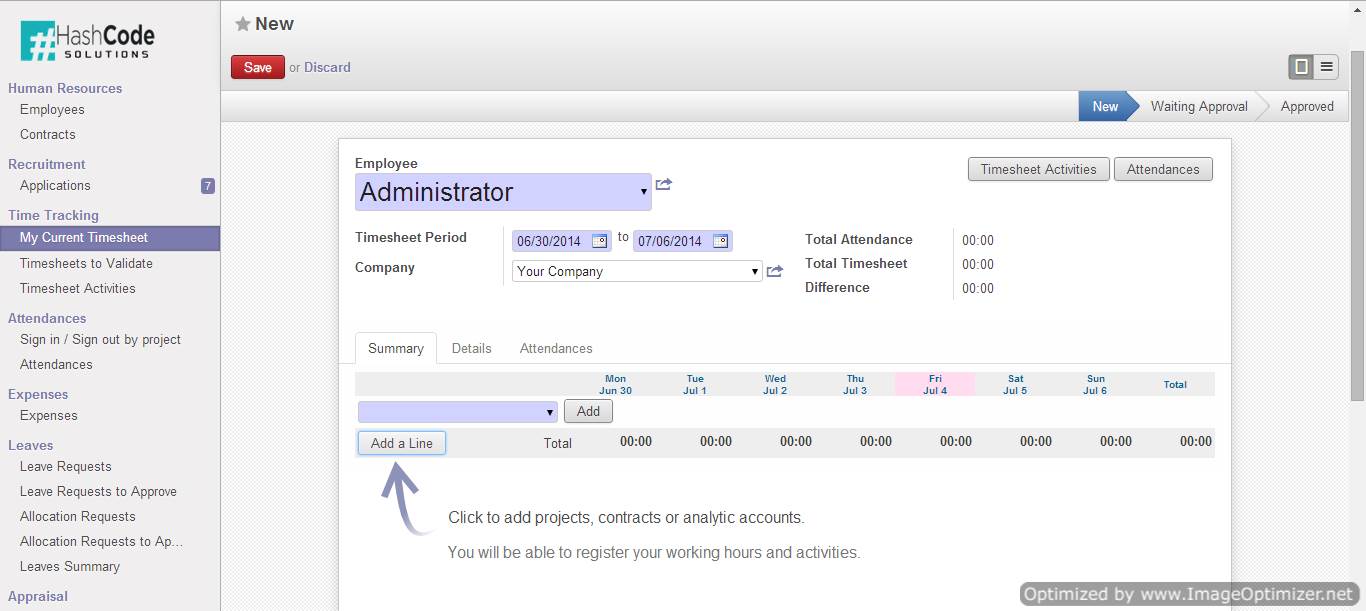 Attendance odoo